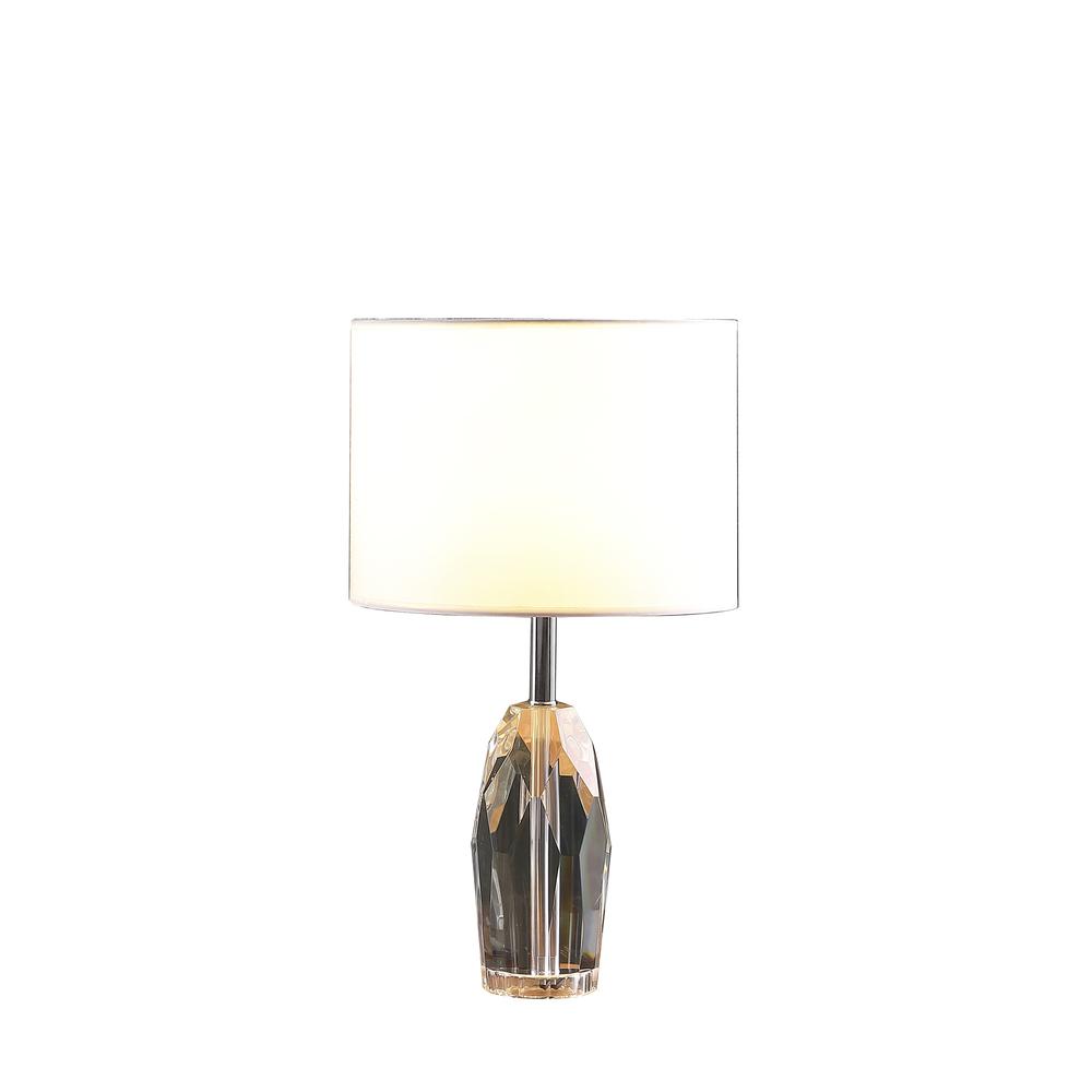 19" In Dodecahedron Solid Crystal Prism Table Lamp