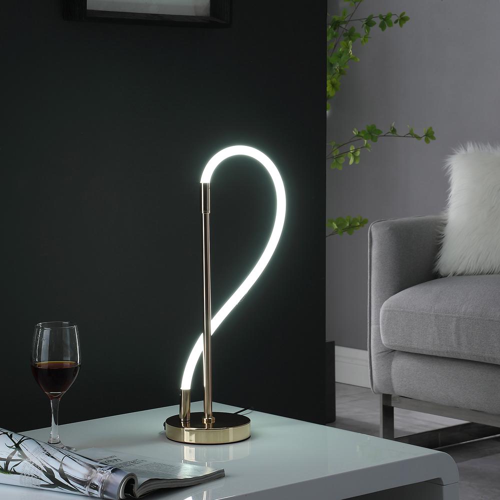 20.5" In Elastilight Led Tube W/ Magnetic End Contemporary Rose Gold Table Lamp