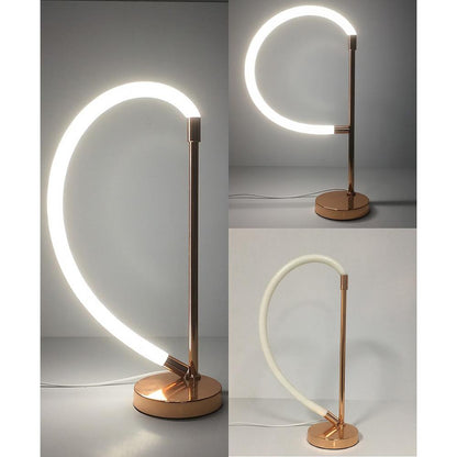 20.5" In Elastilight Led Tube W/ Magnetic End Contemporary Rose Gold Table Lamp
