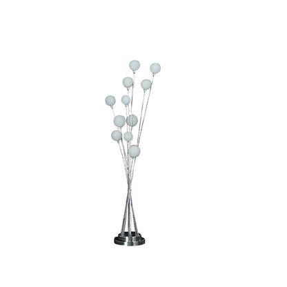 11-Light Acrylic Globe Aluminun Led Chrysanthe Silver Chrome Metal Floor Lamp