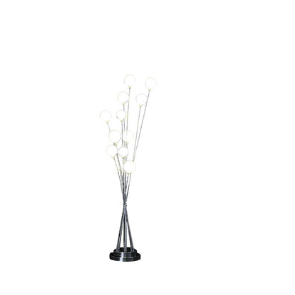 11-Light Acrylic Globe Aluminun Led Chrysanthe Silver Chrome Metal Floor Lamp