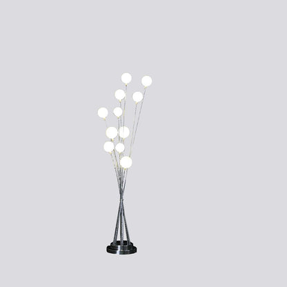 11-Light Acrylic Globe Aluminun Led Chrysanthe Silver Chrome Metal Floor Lamp