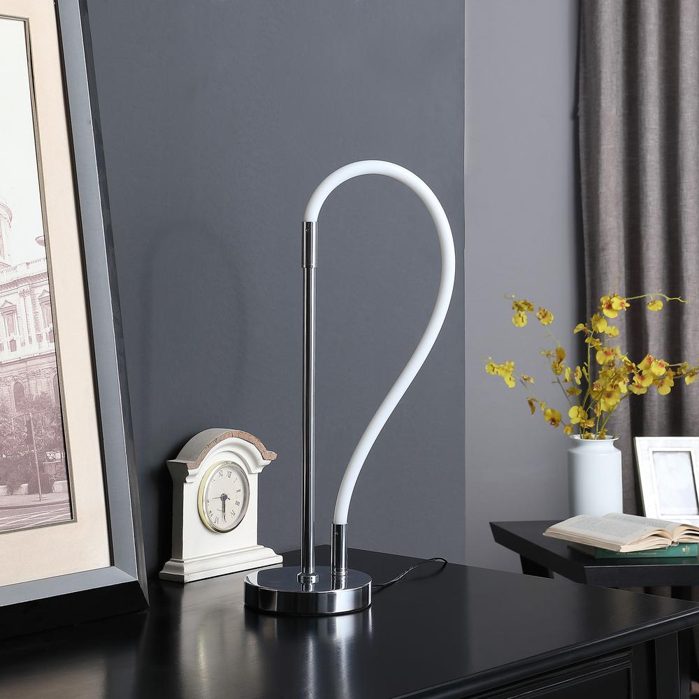 Elastilight Led Tube W/ Magnetic End Contemporary Chrome Table Lamp