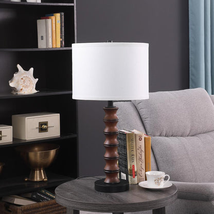 27.5" In Coastal Littoral Wood Insp Modern Table Lamp