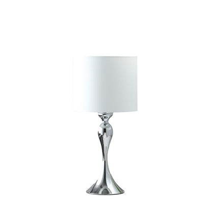 24.5" in BAILEY DARK SILVER CHROME MODERN CANDLESTICK METAL TABLE LAMP