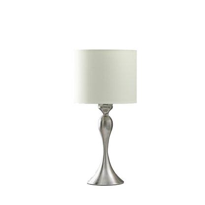 24.5" in BAILEY BRUSHED SILVER MODERN CANDLESTICK METAL TABLE LAMP
