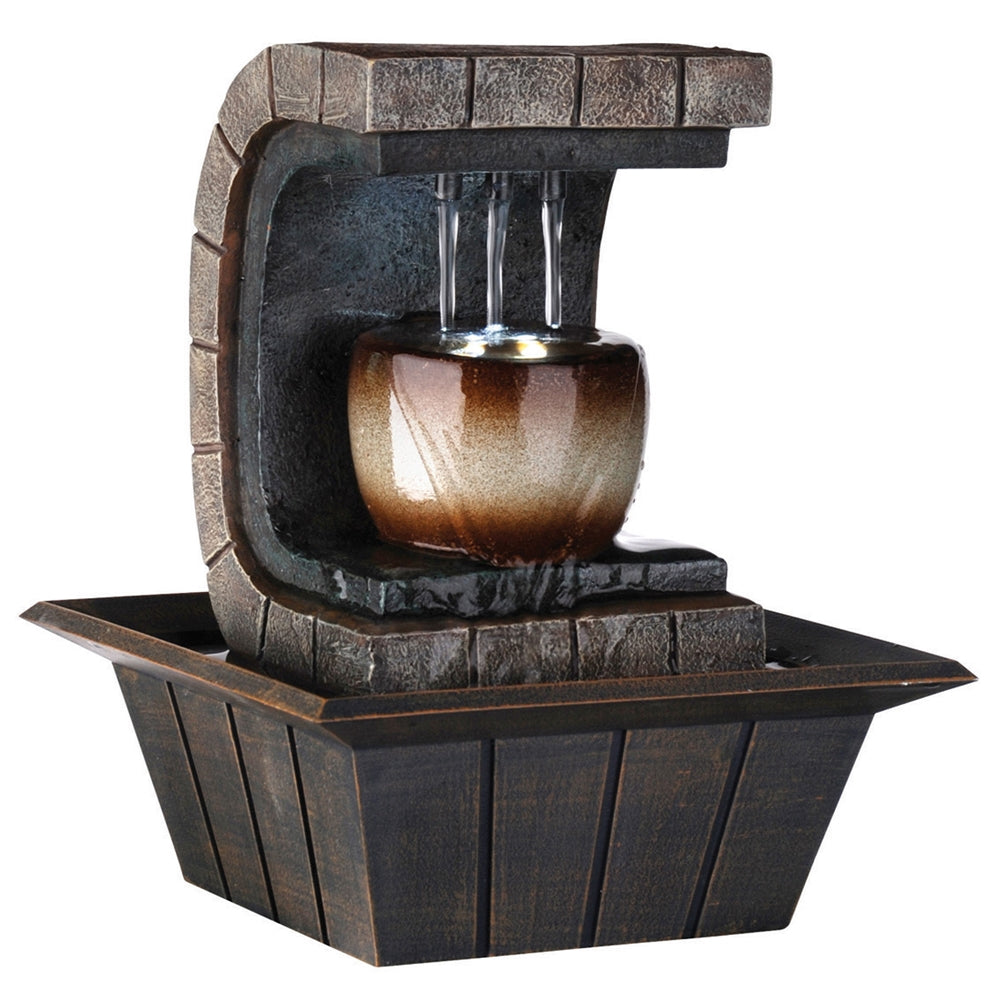 9.75" Meditation Fountain With Led Light
