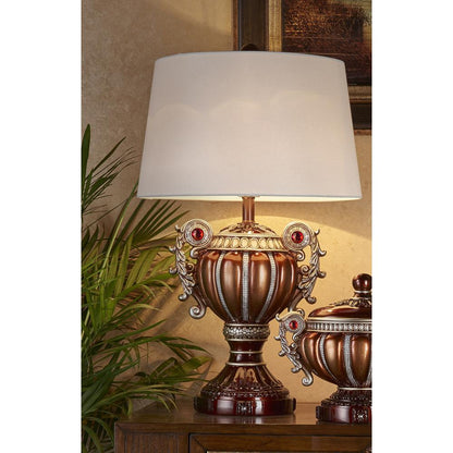 29.5" In Delicata Bronze Silver Urn Table Lamp