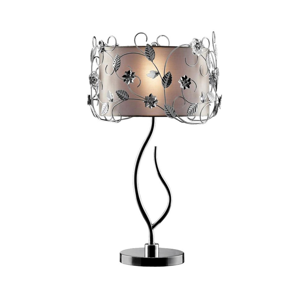 34"H Silver Crystal Table Lamp