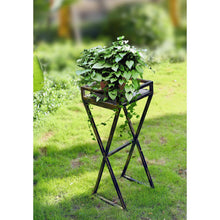 35.5" in GRAY STONE SLAB BLACK/GOLD METAL PLANT STAND