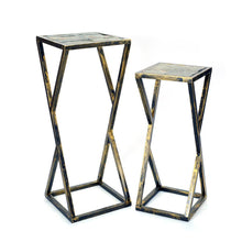 31.2", 25.25" in GREY STONE SLAB BLACK/GOLD PLANT STAND