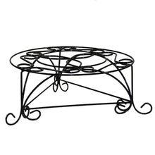 6.25"H MOSAIC CAST METAL BLACK/GOLD PLANT STAND