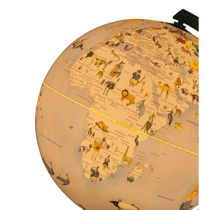 12.75" In Animals Atlas World Globe Night Light
