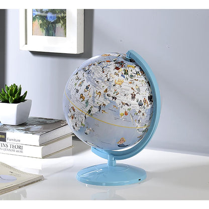 12.75" In Animals Atlas World Globe Night Light