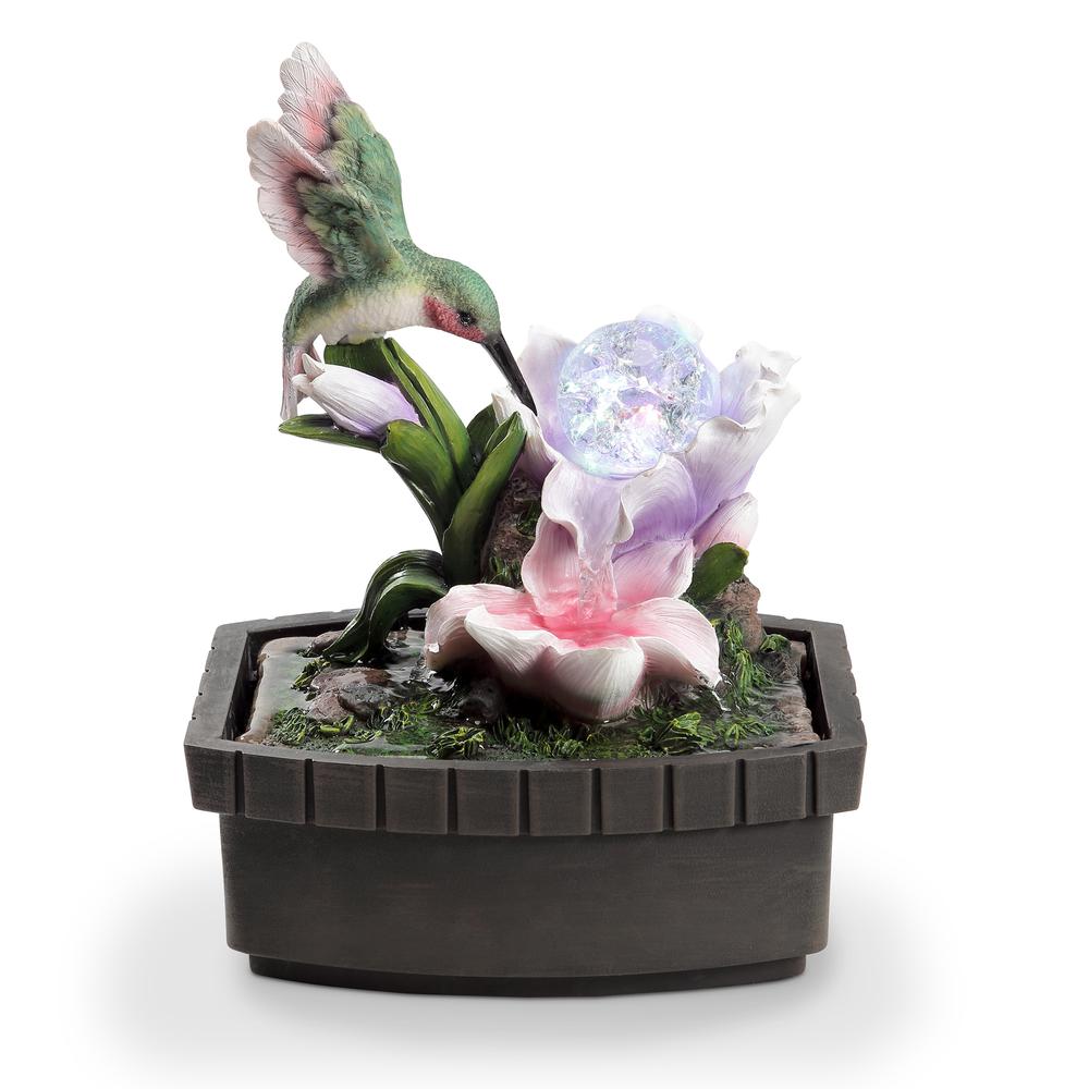 11" In Hummingbird Table Fountain