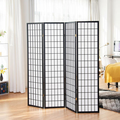 3-Panel Room Divider - Black