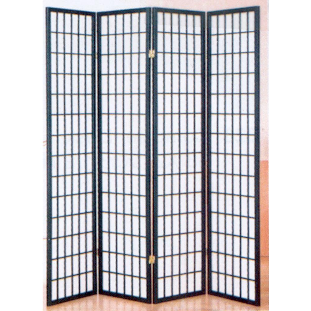 3-Panel Room Divider - Black