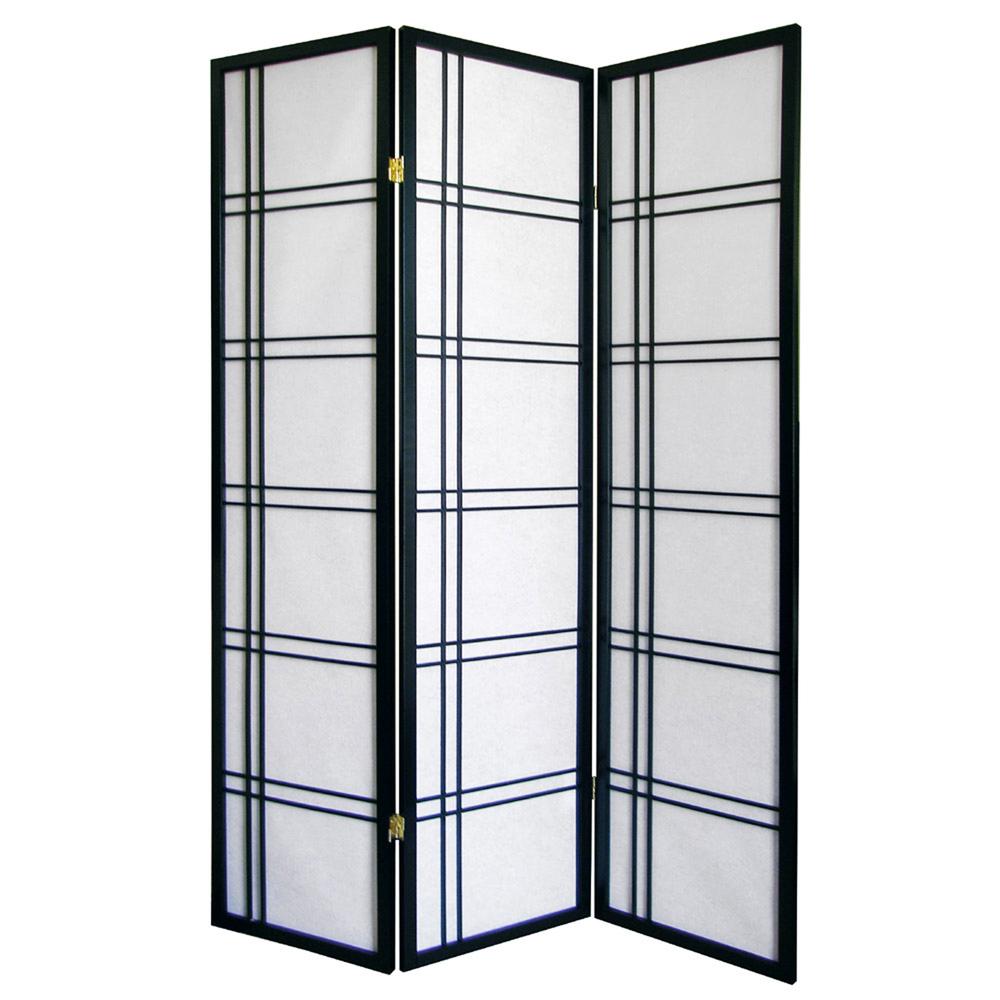 Girard 3-Panel Room Divider - Black