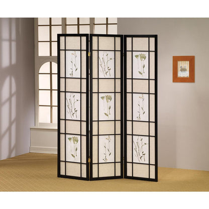 3 Panel Shoji Screen - Black