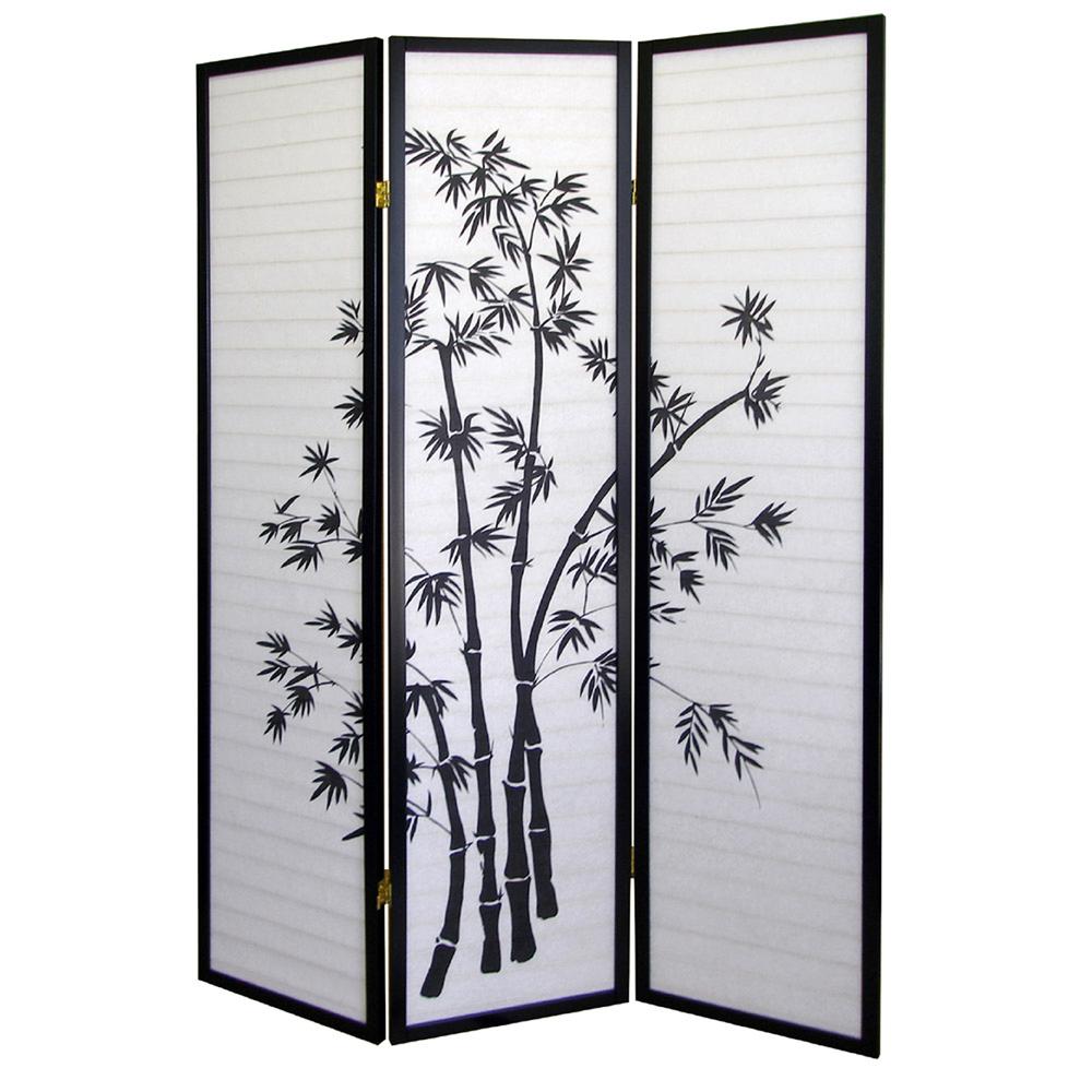 3-Panel Room Divider - Bamboo