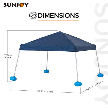 Floating Pool Canopy Pop Up Gazebo Canopy, Steel-Aluminum Frame Floating Tent