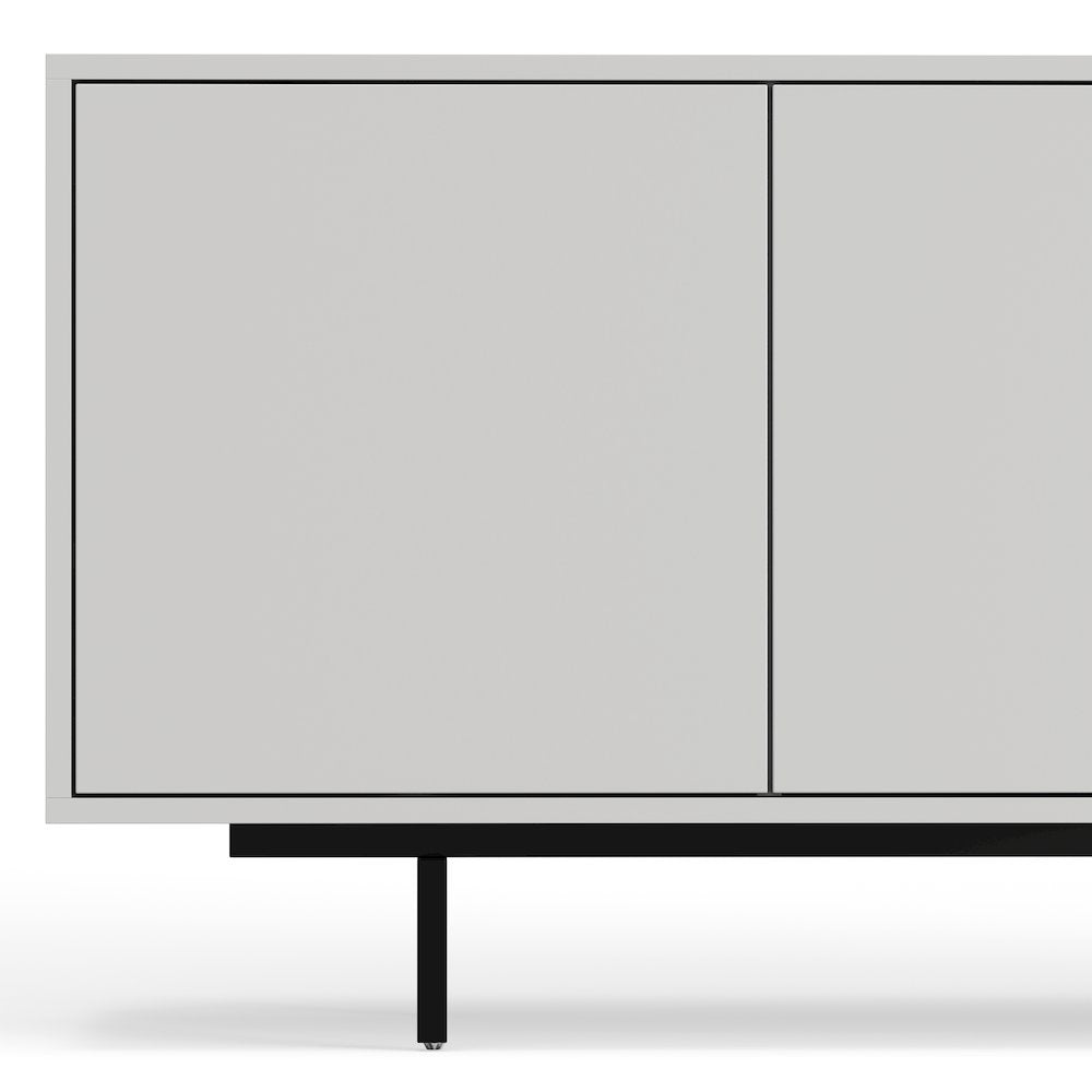 Graysen White Laminate 4 Door TV Console