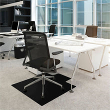 Advantagemat Black Vinyl Lipped Chair Mat for Carpets - 36" x 48"