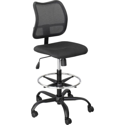 Safco Vue Extended Height Mesh Chair - Black Seat Color - Polyester Seat Material - Nylon Back Material - 5-star Base - Black - 1 Each