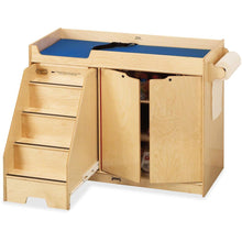 Jonti-Craft Pull-out Stairs Changing Table - 39" Height x 48" Width x 22.50" Depth - Assembly Required - Acrylic, Baltic - 1 Each