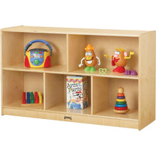 Jonti-Craft Low Single Mobile Storage Unit - 340 - 5 Compartment(s) - 29.5" Height x 48" Width x 15" Depth - Sturdy - Laminate - Wood Grain - Baltic Birch Plywood - 1 Each