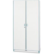 Jonti-Craft Rainbow Accents Classroom Closet Deluxe - 36" x 24" x 72" - 3 x Shelf(ves) - Hinged Door(s) - Locking Door, Key Lock, Adjustable Shelf, Hinged Door, Kick Plate, Chip Resistant, Rounded Edg