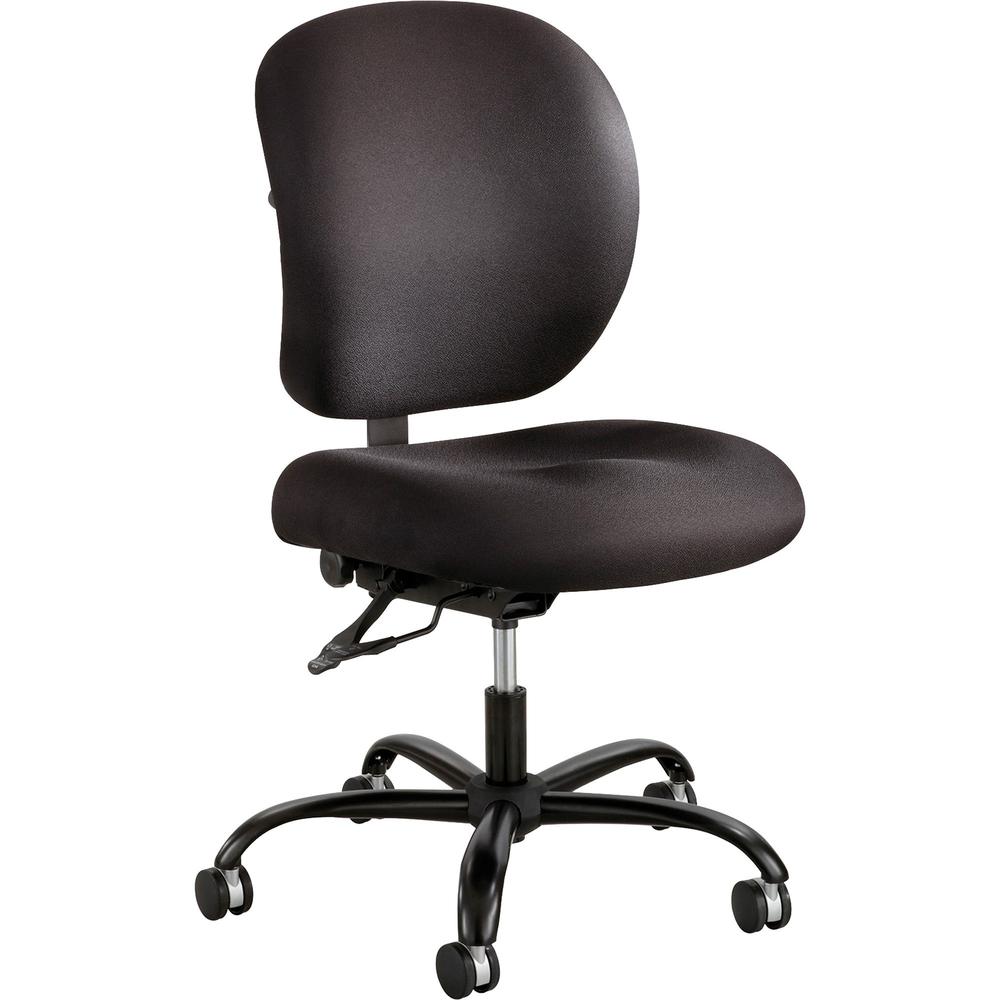 Safco Alday 24/7 Task Chair - Black Seat Color - Polyester Seat Material - Plastic Back Material - 5-star Base - Black - Nylon - 1 Each