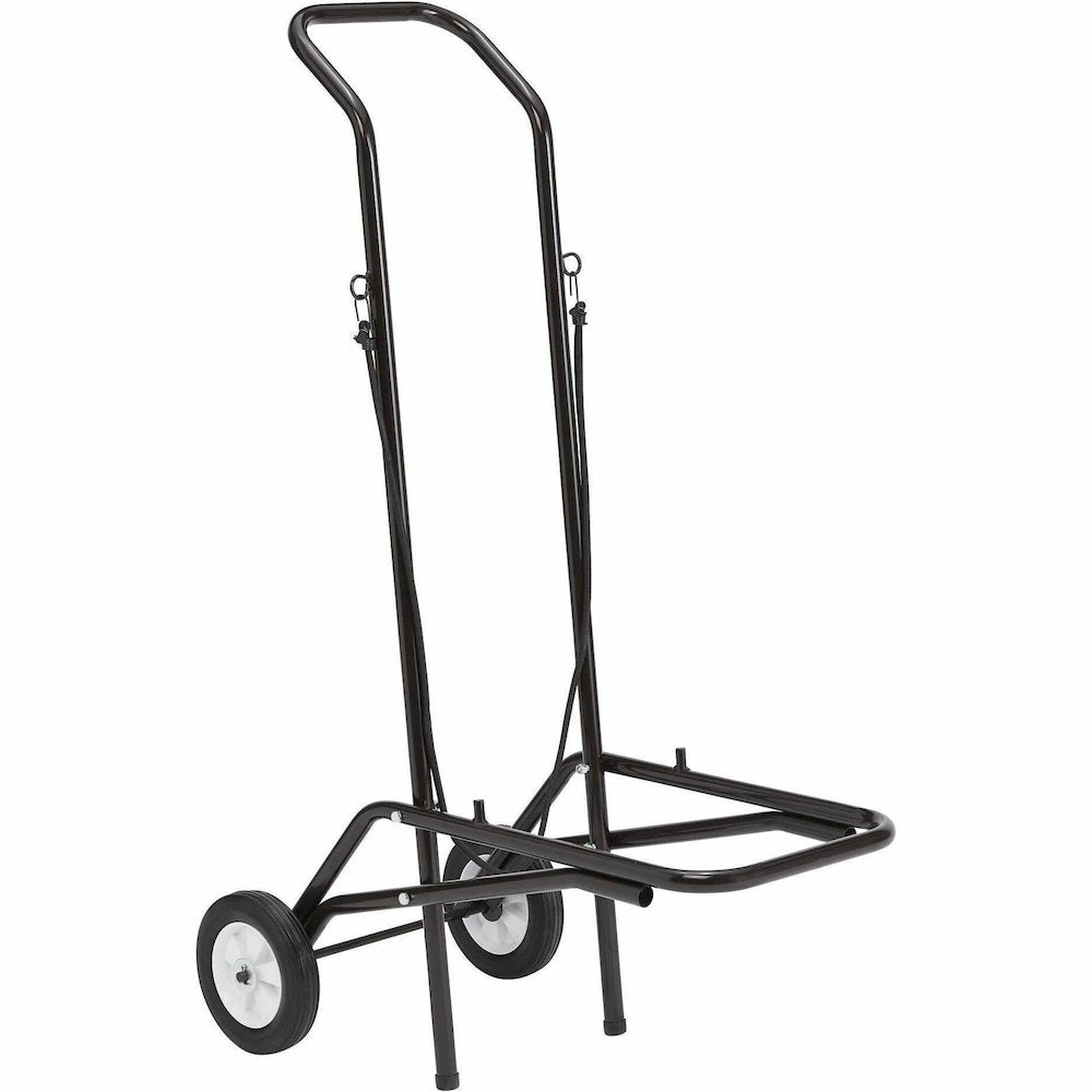 National Public Seating Dolly - 1375 lb Load Capacity - 2 Casters - Tubular Steel - Brown Steel Frame - Brown - 1 Each