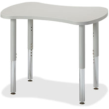 Jonti-Craft Berries Gray Collaborative Bowtie Table - Gray Top - Four Leg Base - 4 Legs - Adjustable Height - 18" to 29" Adjustment x 1.13" Table Top Thickness - Assembly Required - Powder Coated - St