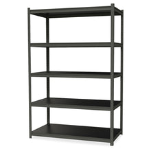 Iron Horse Riveted Steel Shelving 5-Shelf Unit, 18Dx36Wx72H, Gunmetal Gray/Black