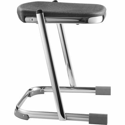 National Public Seating 6600 Series Elephant Z-Stool - Black Seat Color - Polypropylene Seat Material - Chrome Frame Color - Steel Frame Material - Sled, U-Style Base - Thermoplastic Polyurethane (TPU