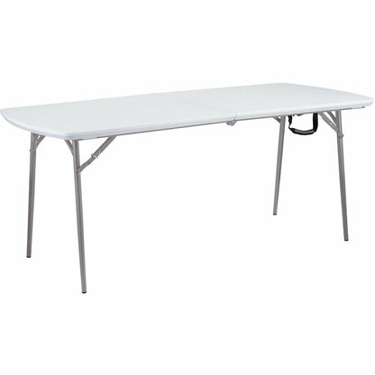 National Public Seating Banquet Fold-In-Half Tables - Speckled Gray Top - Round Tube Leg Base - 4 Legs - 700 lb Capacity - 71.80" Table Top Length x 30" Table Top Width - 29.50" Height - Room, Indoor,