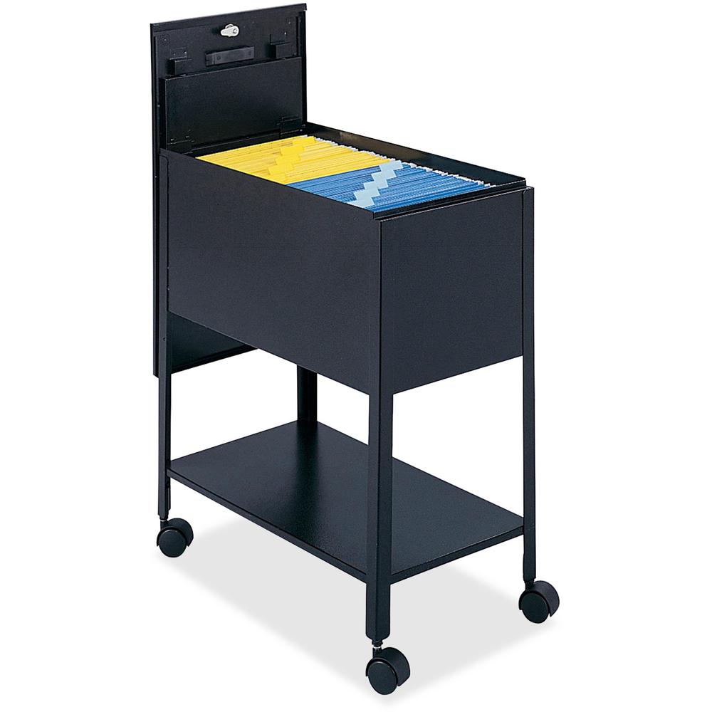 Safco Extra Deep Mobile Tub File - 300 lb Load Capacity - 4 Casters - 2" Caster Size - Steel - 13.62" Width x 24.87" Depth x 28.25" Height - Black - 1 Each