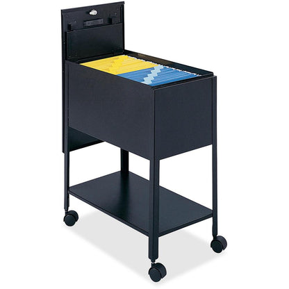 Safco Extra Deep Mobile Tub File - 300 lb Load Capacity - 4 Casters - 2" Caster Size - Steel - 13.62" Width x 24.87" Depth x 28.25" Height - Black - 1 Each