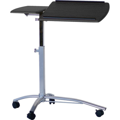Mayline 950 Laptop Caddy - Rectangle Top - Adjustable Height - 27" to 38" Adjustment - 15" Table Top Length x 29.50" Table Top Width - Assembly Required - Charcoal Black - Steel Frame Material - 1 Eac