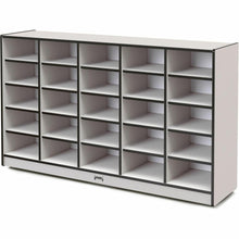 Jonti-Craft Rainbow Accents Cubbie Mobile Storage - 25 Compartment(s) - 35.5" Height x 60" Width x 15" Depth - Durable, Laminated - Black - Hard Rubber - 1 Each