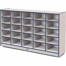 Jonti-Craft Rainbow Accents Cubbie Mobile Storage - 25 Compartment(s) - 35.5" Height x 60" Width x 15" Depth - Durable, Laminated - Navy - Hard Rubber - 1 Each