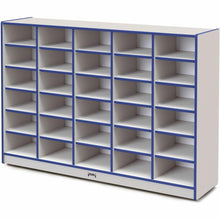 Jonti-Craft Rainbow Accents Cubbie Mobile Storage - 30 Compartment(s) - 42" Height x 60" Width x 15" Depth - Durable, Laminated - Blue - Hard Rubber - 1 Each