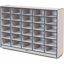 Jonti-Craft Rainbow Accents Cubbie Mobile Storage - 30 Compartment(s) - 42" Height x 60" Width x 15" Depth - Durable, Laminated - Navy - Hard Rubber - 1 Each