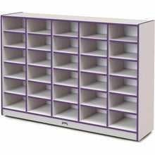 Jonti-Craft Rainbow Accents Cubbie Mobile Storage - 30 Compartment(s) - 42" Height x 60" Width x 15" Depth - Durable, Laminated - Purple - Hard Rubber - 1 Each