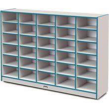 Jonti-Craft Rainbow Accents Cubbie Mobile Storage - 30 Compartment(s) - 42" Height x 60" Width x 15" Depth - Durable, Laminated - Teal - Hard Rubber - 1 Each