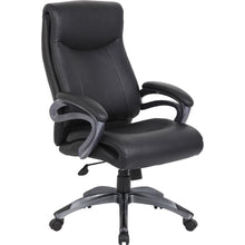Boss B8661 Executive Chair - Black Seat Color - LeatherPlus Seat Material - Gray Back Color - Leather Back Material - Black, Gray Frame Color - Nylon Frame Material - 5-star Base - 1 Each
