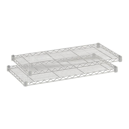 Safco Extra Shelf Pack - 48" Width x 18" Depth x 1.5" Height - 2 x Shelf(ves) - 1250 lb Load Capacity - Gray - Powder Coated - Steel - Assembly Required