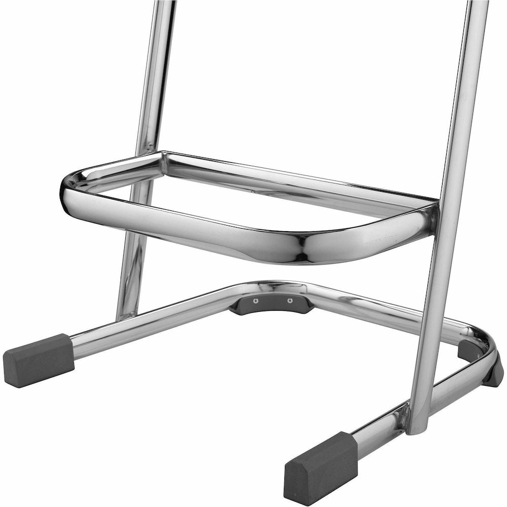 National Public Seating 6600 Series Elephant Z-Stool - Black Seat Color - Polypropylene Seat Material - Chrome Frame Color - Steel Frame Material - Sled, U-Style Base - Thermoplastic Polyurethane (TPU