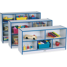 Jonti-Craft Rainbow Accents Toddler Single Storage - 24.5" Height x 48" Width x 15" Depth - Laminated, Durable - Blue - Rubber - 1 Each